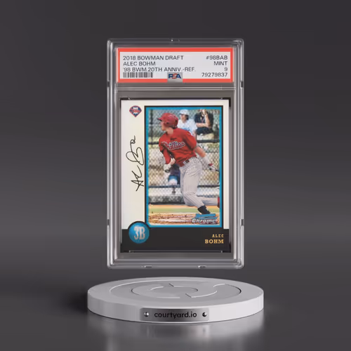 2018 Bowman Draft 1998 Bowman 20th Anniversary #98BAB Alec Bohm - Refractor (PSA 9 MINT)