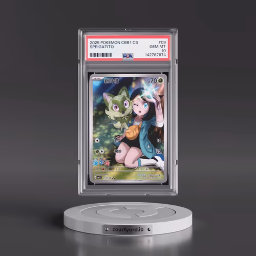 2025 Pokémon Simplified CBB1 C-Gem Pack Vol 1 #09 Sprigatito (PSA 10 GEM MINT)