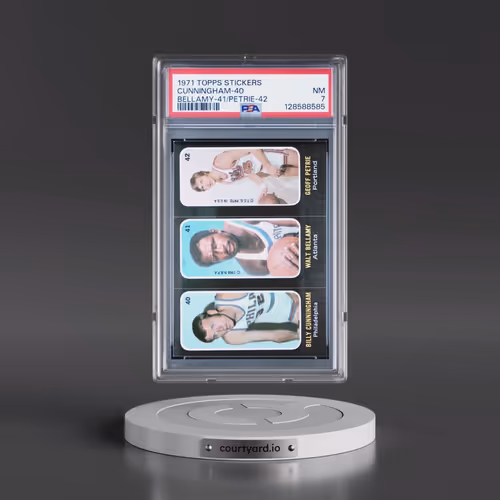 1971 Topps Stickers Cunningham-40 - Bellamy-41/Petrie-42 (PSA 7 NM)