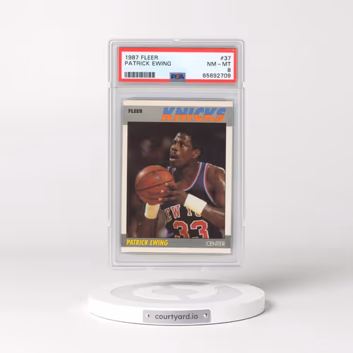 1987 Fleer #37 Patrick Ewing (PSA 8 NM-MT)