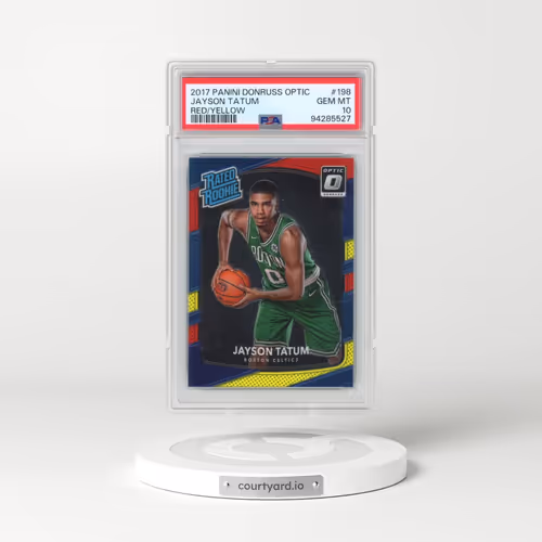 2017 Panini Donruss Optic #198 Jayson Tatum - Red/Yellow (PSA 10 GEM MINT)