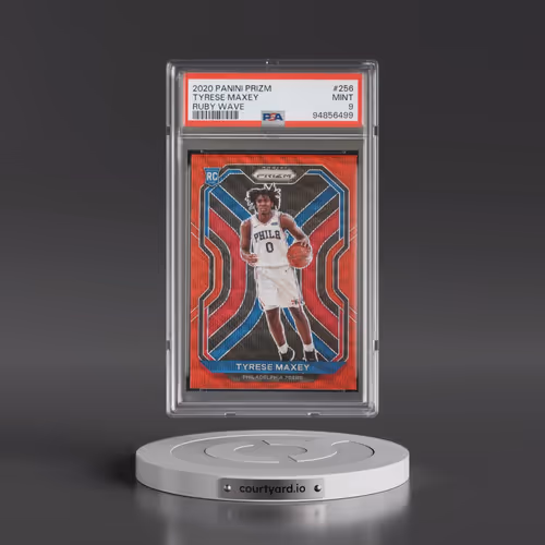 2020 Panini Prizm #256 Tyrese Maxey - Ruby Wave (PSA 9 MINT)