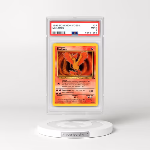 1999 Pokémon Fossil #27 Moltres (PSA 9 MINT)