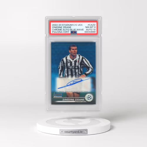 2022-23 Topps Stadium Club Chrome UEFA Club Competitions Chrome Autographs #CAZZ Zinedine Zidane - B