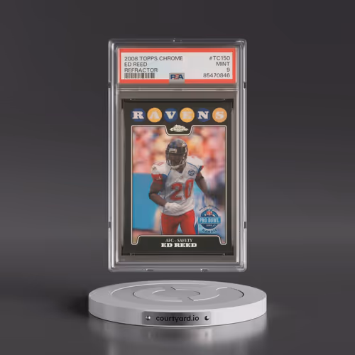 2008 Topps Chrome #TC150 Ed Reed - Refractor (PSA 9 MINT)