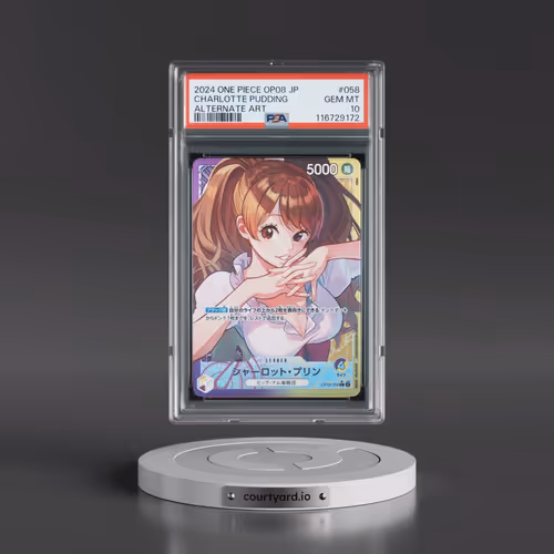 2024 One Piece Japanese OP08-Two Legends #058 Charlotte Pudding - Alternate Art (PSA 10 GEM MINT)