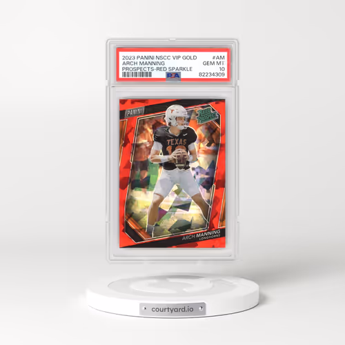 2023 Panini National VIP Gold Prospects #AM Arch Manning - Red Sparkle (PSA 10 GEM MINT)