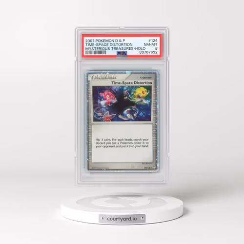 2007 Pokémon Diamond & Pearl Mysterious Treasures #124 Time-Space Distortion - Holo (PSA 8 NM-MT)