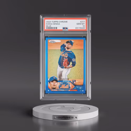 2023 Topps Chrome #217 Kodai Senga - Blue Refractor (PSA 10 GEM MINT)