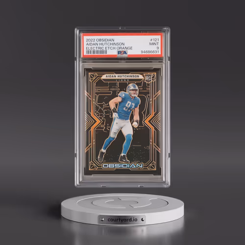 2022 Panini Obsidian #121 Aidan Hutchinson - Electric Etch Orange (PSA 9 MINT)