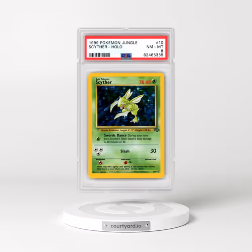 1999 Pokémon Jungle #10 Scyther - Holo (PSA 8 NM-MT)