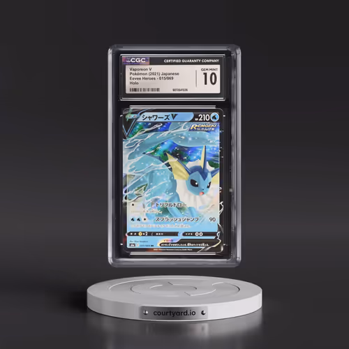 2021 Eevee Heroes #015/069 Vaporeon V - Holo (CGC 10 GEM MINT)
