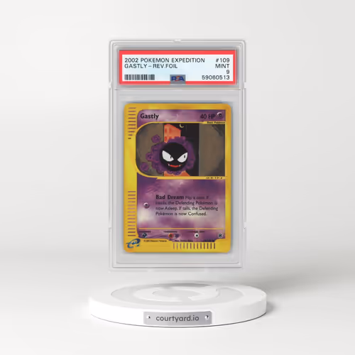 2002 Pokémon Expedition #109 Gastly - Reverse Foil (PSA 9 MINT)