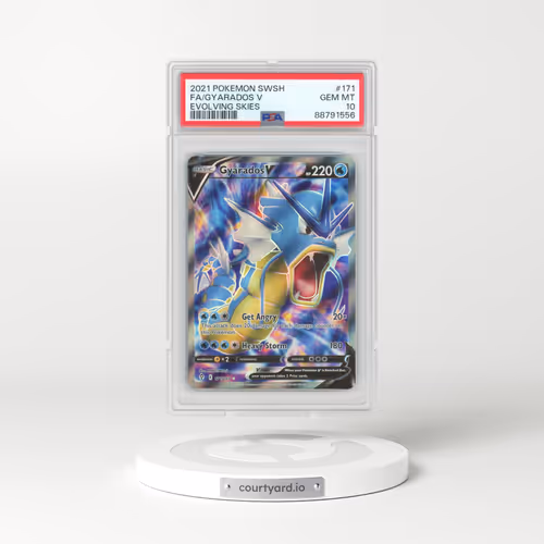 2021 Pokémon Sword & Shield Evolving Skies #171 Gyarados V - Holo Full Art (PSA 10 GEM MINT)