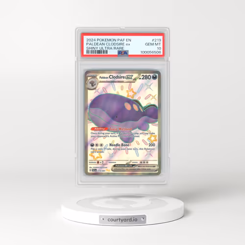 2024 Pokémon Paf EN-Paldean Fates #219 Paldean Clodsire EX - Holo Shiny Ultra Rare (PSA 10 GEM MINT)