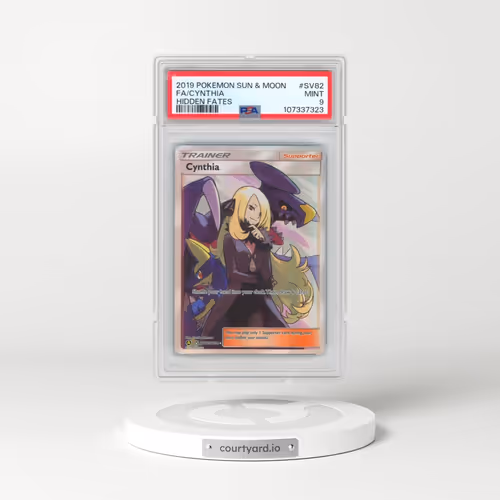 2019 Pokémon Sun & Moon Hidden Fates #SV82 Cynthia - Full Art (PSA 9 MINT)