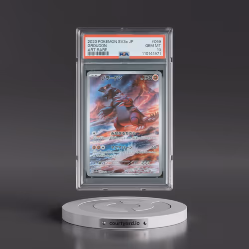 2023 Pokémon Sv3a-Raging Surf #069 Groudon - Art Rare (PSA 10 GEM MINT)