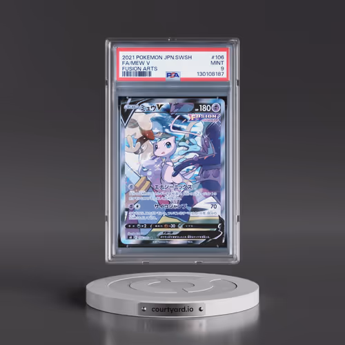 2021 Pokémon Sword & Shield Fusion Arts #106 Mew V - Holo Full Art (PSA 9 MINT)