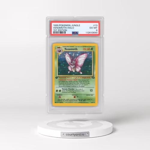 1999 Pokémon Jungle #13 Venomoth - 1st Edition Holo (PSA 6 EX-MT)