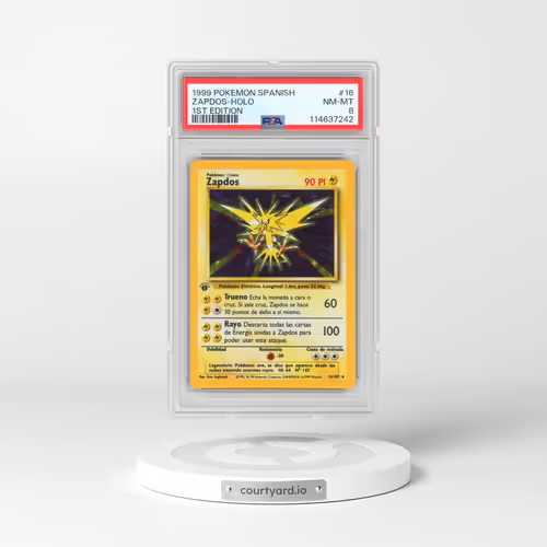 1999 Pokémon #16 Zapdos - 1st Edition Holo (PSA 8 NM-MT)