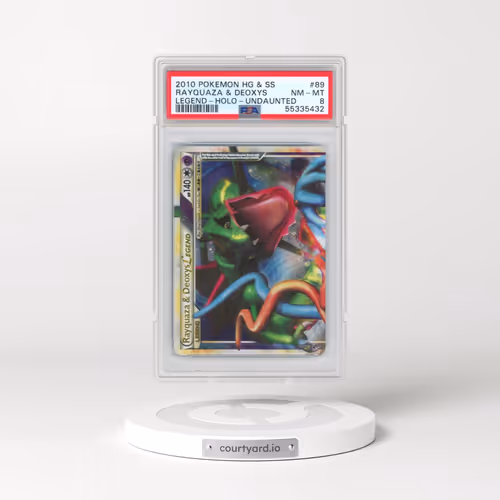 2010 Pokémon Heartgold & Soulsilver Undaunted #89 Rayquaza & Deoxys Legend - Holo (PSA 8 NM-MT)