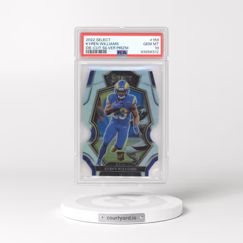 2022 Panini Select #159 Kyren Williams - Die-Cut Silver Prizm (PSA 10 GEM MINT)