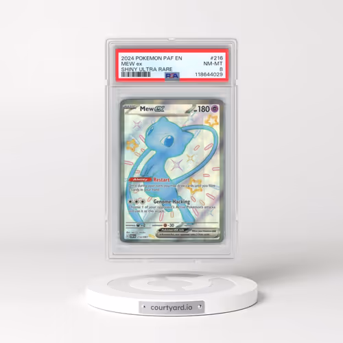 2024 Pokémon Paf EN-Paldean Fates #216 Mew EX - Holo Shiny Ultra Rare (PSA 8 NM-MT)