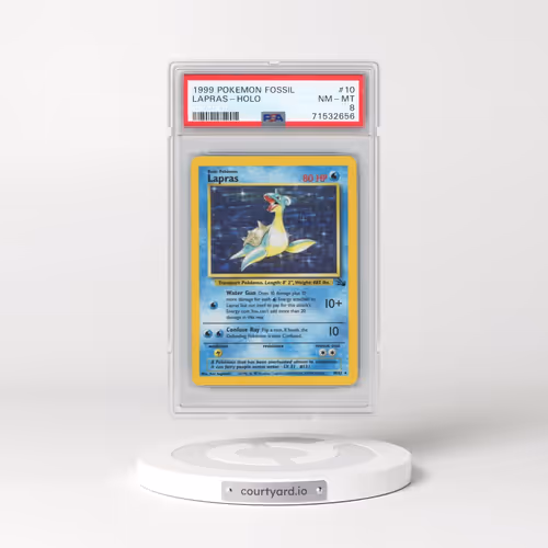 1999 Pokémon Fossil #10 Lapras - Holo (PSA 8 NM-MT)