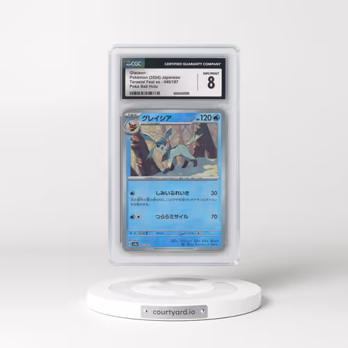 2024 Pokémon Sv8a-Terastal Fest EX #040 Glaceon - Reverse Holo (CGC 8 NM-MT)