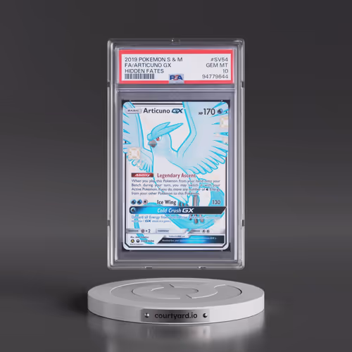 2019 Pokémon Sun & Moon Hidden Fates #SV54 Articuno GX - Holo Full Art (PSA 10 GEM MINT)