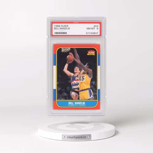 1986 Fleer #43 Bill Hanzlik (PSA 8 NM-MT)