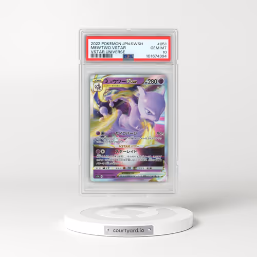 2022 Pokémon Sword & Shield Vstar Universe #051 Mewtwo Vstar (PSA 10 GEM MINT)