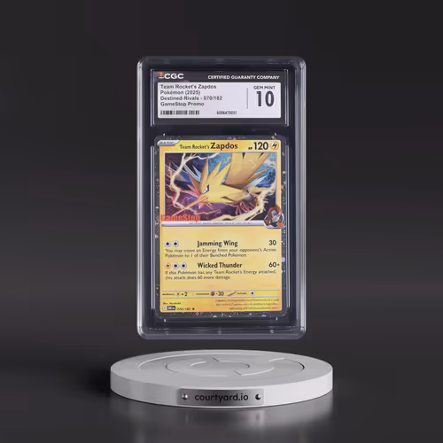 2025 Pokémon Dri EN-Destined Rivals #070 Team Rocket's Zapdos - Gamestop Exclusive (CGC 10 GEM MINT)