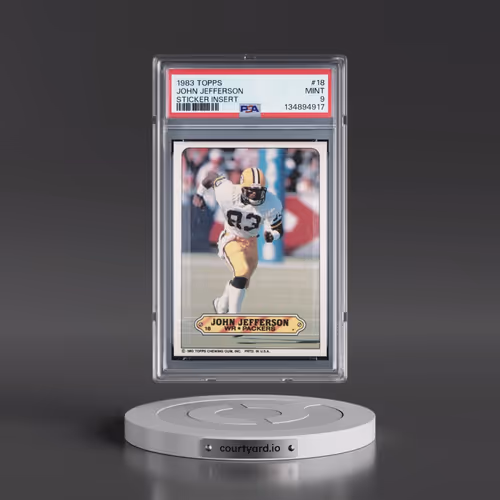 1983 Topps Stickers Insert #18 John Jefferson (PSA 9 MINT)