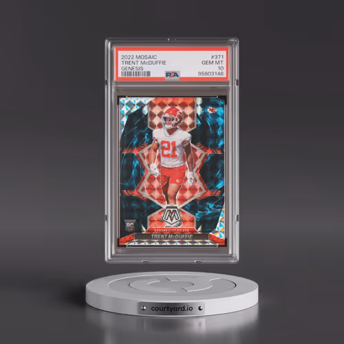 2022 Panini Mosaic #371 Trent McDuffie - Genesis (PSA 10 GEM MINT)