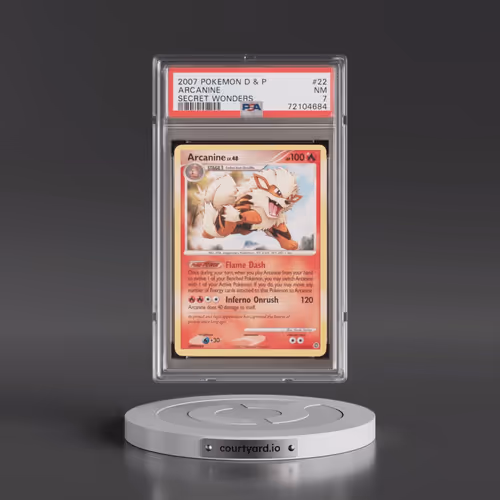 2007 Pokémon Diamond & Pearl Secret Wonders #22 Arcanine (PSA 7 NM)
