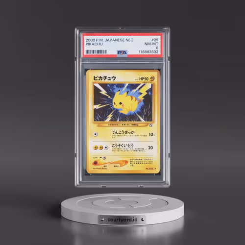 2000 Pokémon Neo #25 Pikachu (PSA 8 NM-MT)