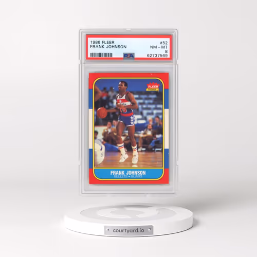 1986 Fleer #52 Frank Johnson (PSA 8 NM-MT)