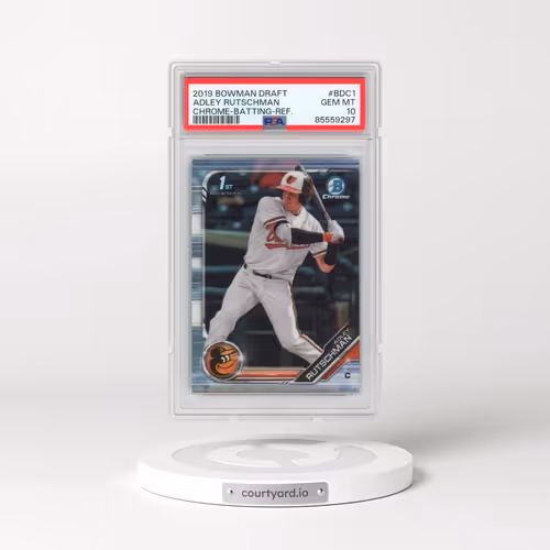 2019 Bowman Draft #BDC1 Adley Rutschman - Chrome-Batting-Refractor (PSA 10 GEM MINT)