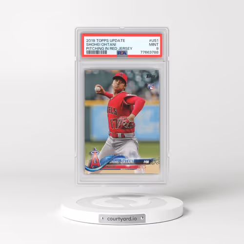 2018 Topps Update #US1 Shohei Ohtani - Pitching in Red Jersey (PSA 9 MINT)