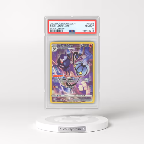 2022 Pokémon Sword & Shield Lost Origin #TG04 Chandelure - Full Art (PSA 10 GEM MINT)