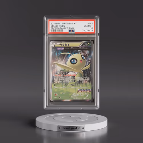 2015 Pokémon XY Promo #142 Celebi - Holo Bandit Ring (PSA 10 GEM MINT)