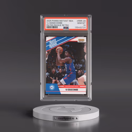 2025 Panini Instant NBA Rated Rookie Retro #RRR-28 VJ Edgecombe (PSA 10 GEM MINT)