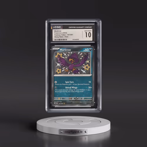 2024 Paldean Fates - PAF EN #181/091 Murkrow - Shiny Rare Holo (CGC 10 GEM MINT)