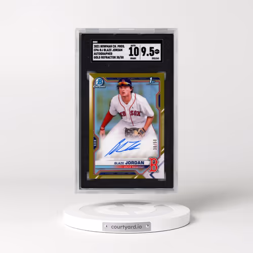2021 Bowman Chrome Prospects #CPA-BJ Blaze Jordan - Auto. Gold Refractor (SGC 9.5 MINT+)