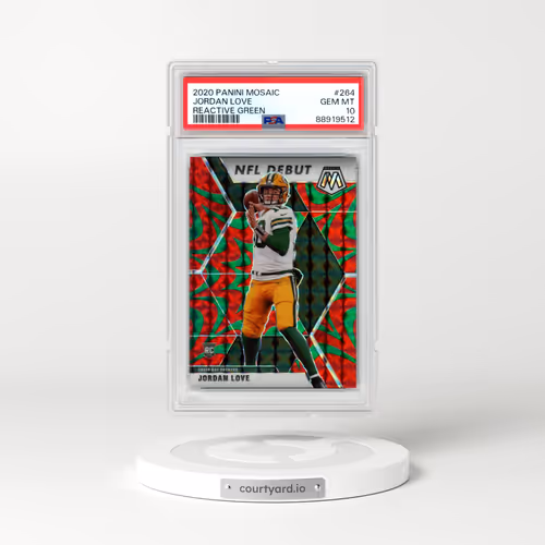 2020 Panini Mosaic #264 Jordan Love - Reactive Green (PSA 10 GEM MINT)