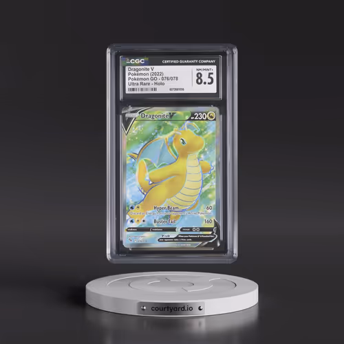 2022 Pokémon GO #076/078 Dragonite V - Ultra Rare Holo (CGC 8.5 NM-MT+)