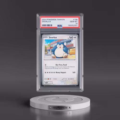 2024 Pokémon Twm EN-Twilight Masquerade #136 Snorlax (PSA 10 GEM MINT)