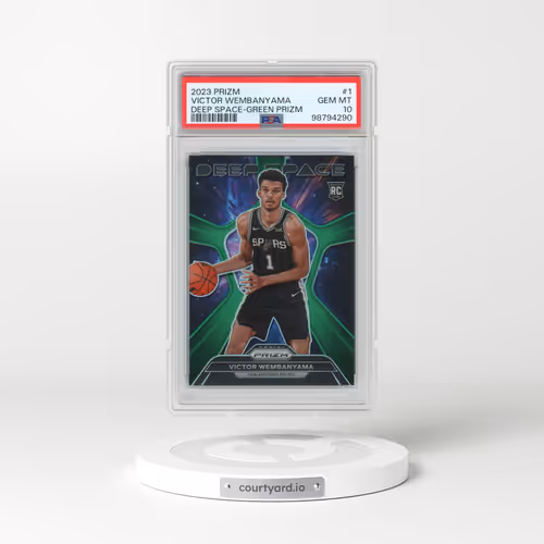 2023 Panini Prizm Deep Space #1 Victor Wembanyama - Green Prizm (PSA 10 GEM MINT)