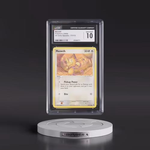 2005 EX Delta Species #77/113 Meowth (CGC 10 GEM MINT)